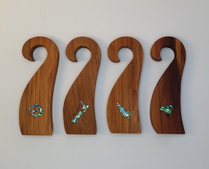 Products: Wine Bottle Holder with Paua Inlay