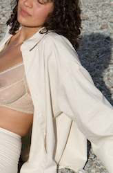 Loungewear Collection: Lotus Linen Shirt - Coconut