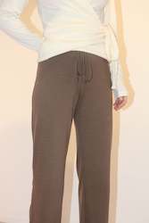 Loungewear Collection: Hera Merino Slacks in - Cocoa
