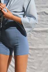 Bonnie Biker Shorts - Denim Blue