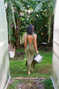 SAMPLE Ophelia Merino dress - Olive