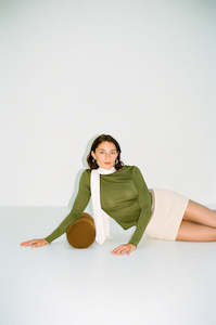 SAMPLE Faro Merino Top - olive