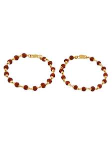 22ct Gold Bracelets Baby: 22ct Gold Rudraksh Pair baby Bracelet
