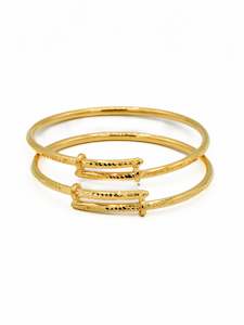 Baby Gold Jewellery: 22ct Gold Adjustable Pair Baby Bangle
