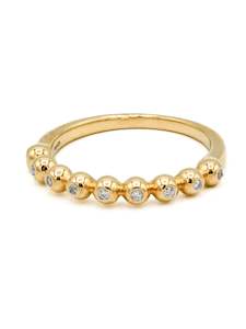 18ct Gold Ring Women: 18ct Gold 0.05ct Diamond Ladies Ring