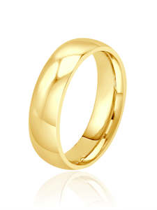 18ct Gold Half Round Wedding Band