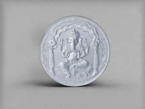 Coins Bars: 10 Gram Silver Ganesha Coin