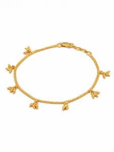 Bracelets: 22ct Gold Charms Ladies Bracelet