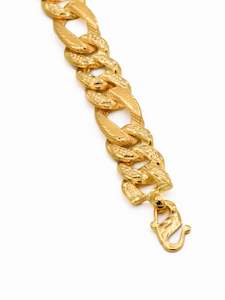 22ct Gold Bracelets Mens: 22ct Gold Hollow Figaro Mens Bracelet