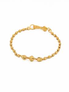 22ct Gold Ball 1 Piece Baby Bracelet