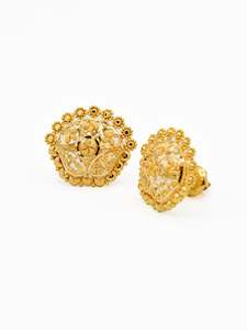 Women Gold Jewellery: 22ct Gold Stud Earrings