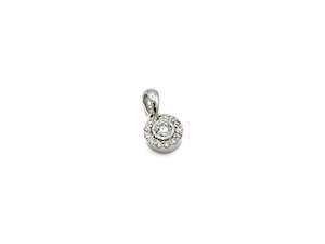 Diamond: 18ct White Gold Diamond Pendant - 0.13ct
