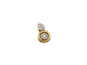 18ct Gold Diamond Pendant - 0.26 cts