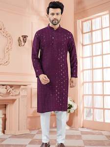 Mens Tiki Resham Kurta Set