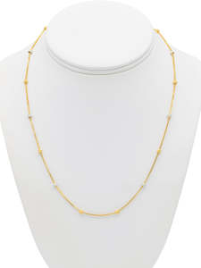 22ct Gold Two-Tone Ball Chain