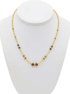 Women Chains: 22ct Gold Minakari Ball Fancy Chain