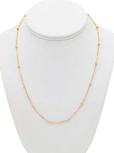 Women Gold Jewellery: 22ct Gold Two Tone Ball Fancy Chain