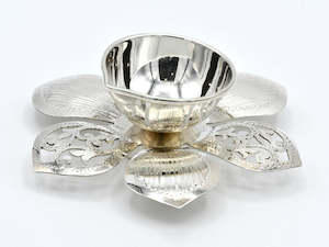 Silver Flower Decorative Diya