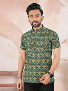 Mens Cotton Printed Kurta