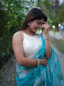 Saree Blouses: Silk Embroidered Tiki Work Blouse