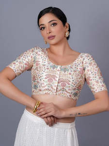 Saree Blouses: Silk Printed Blouse
