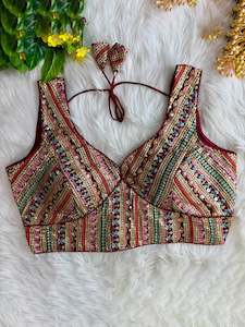 Silk Embroidered Work Blouse