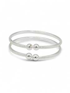925 Sterling Silver Pair Baby Bangle