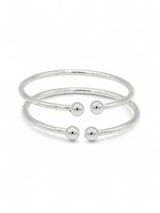 925 Sterling Silver Pair Baby Bangle