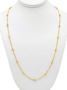 Men Gold Jewellery: 22ct Gold Ball Fancy Chain