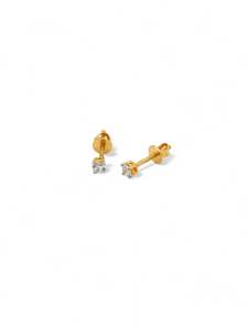 22ct Gold CZ Stud Earrings