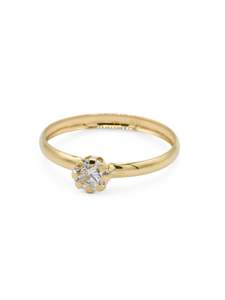 18ct Gold CZ Ladies Ring