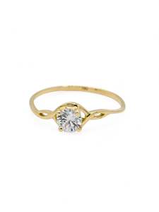 18ct Gold CZ Ladies Ring