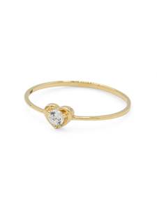 18ct Gold CZ Ladies Ring