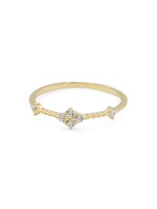 18ct Gold CZ Ladies Ring