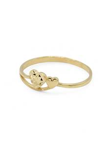 18ct Gold Heart Ladies Ring
