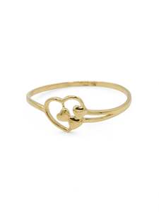 18ct Gold Heart Ladies Ring
