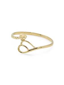 18ct Gold Heart Ladies Ring
