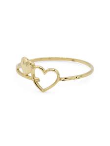 18ct Gold Heart Ladies Ring