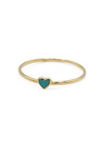 18ct Gold: 18ct Gold Blue Heart Ladies Ring
