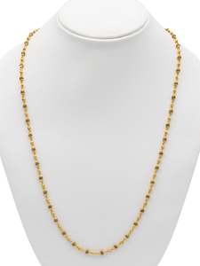 Women Chains: 22ct Gold Tulsi Ball Mala Fancy Chain