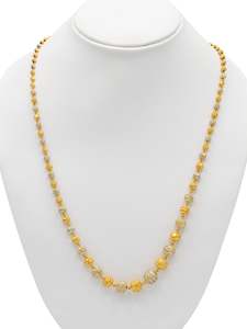 22ct Gold Two Tone Ball Fancy Chain