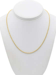 Chain: 18ct Gold Hollow Rope Chain
