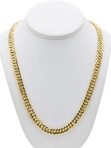 18ct Gold Hollow Curb Chain