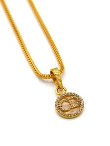 22ct Gold CZ CD Pendant