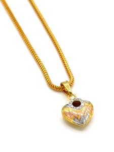 22ct Gold Two Tone Heart Pendant