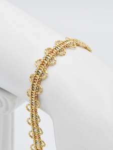 18ct Rose Gold Two Tone Ladies Bracelet