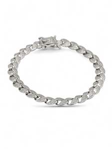 Men Silver 1: Sterling Silver CZ Bracelet