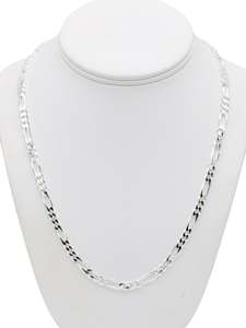 Men Silver Chains: Silver Figaro Chain