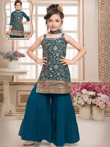 Girls Plazzo Sharara Suit: Sanaya Palazzo Suit