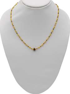 Women Gold Jewellery: 22ct Gold Minakari Ball Fancy Chain